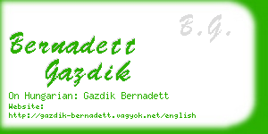 bernadett gazdik business card